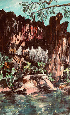 Kimberley waterhole, acrylic on paper, 50 x 32cm.jpeg