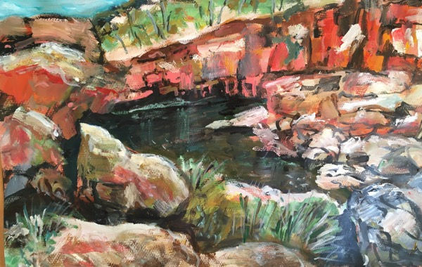 Bell Gorge lll, acrylic on paper, 32 x 50cm.jpeg