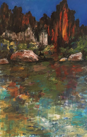 Kimberley Cliffs l, acrylic on canvas, 91 x 61cm.jpeg