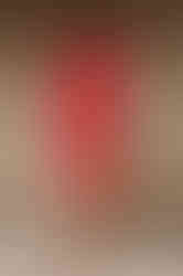 SCARLETT red fitted sheath wrap dress with sleeves