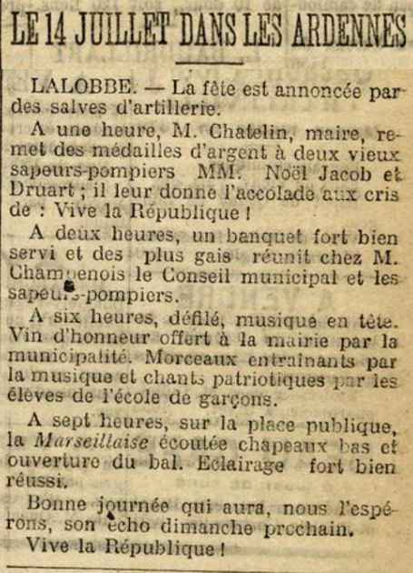14 juillet 1901