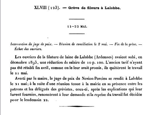 Statistiques des grèves et des recours à la conciliation et à l'arbitrage survenus pendant l'année 1894 - Ministère du commerce, de l'industrie, des postes et des télégraphes