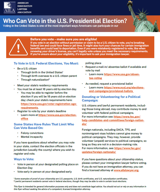 Who can vote in the U.S?
