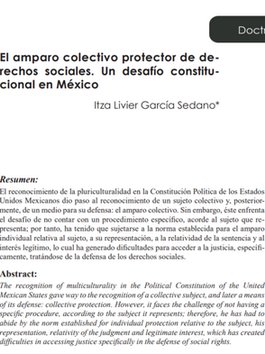 El amparo colectivo protector de derechos sociales. Un desafío constitucional en México