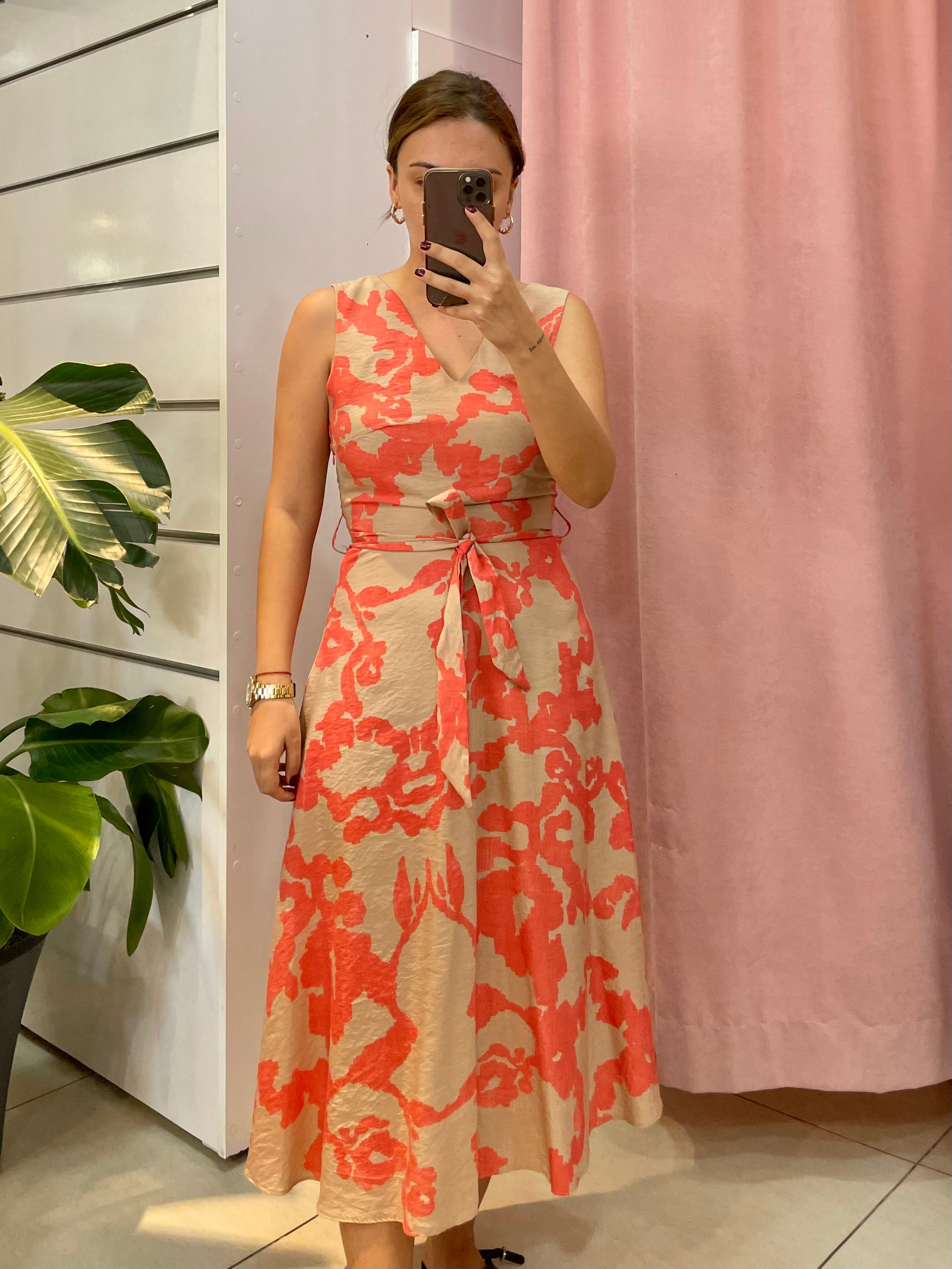 Etnik Desenli Tensel Elbise