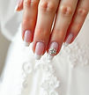 close up of wedding nails on a bride_edi
