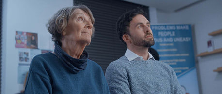 the sun she remembers short film, old lady, young man waiting room, hospital