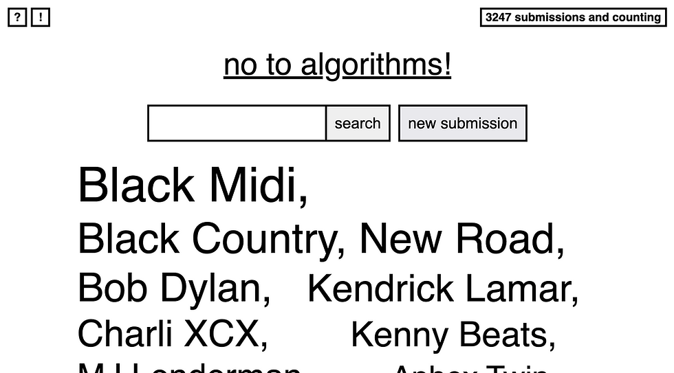 No To Algorithms!