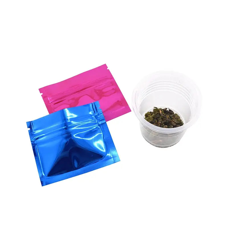 Thumbnail: 100 Pcs Colorful Top Feed Foil Zip Lock Bags, Mylar Bags, Food Storage Bag