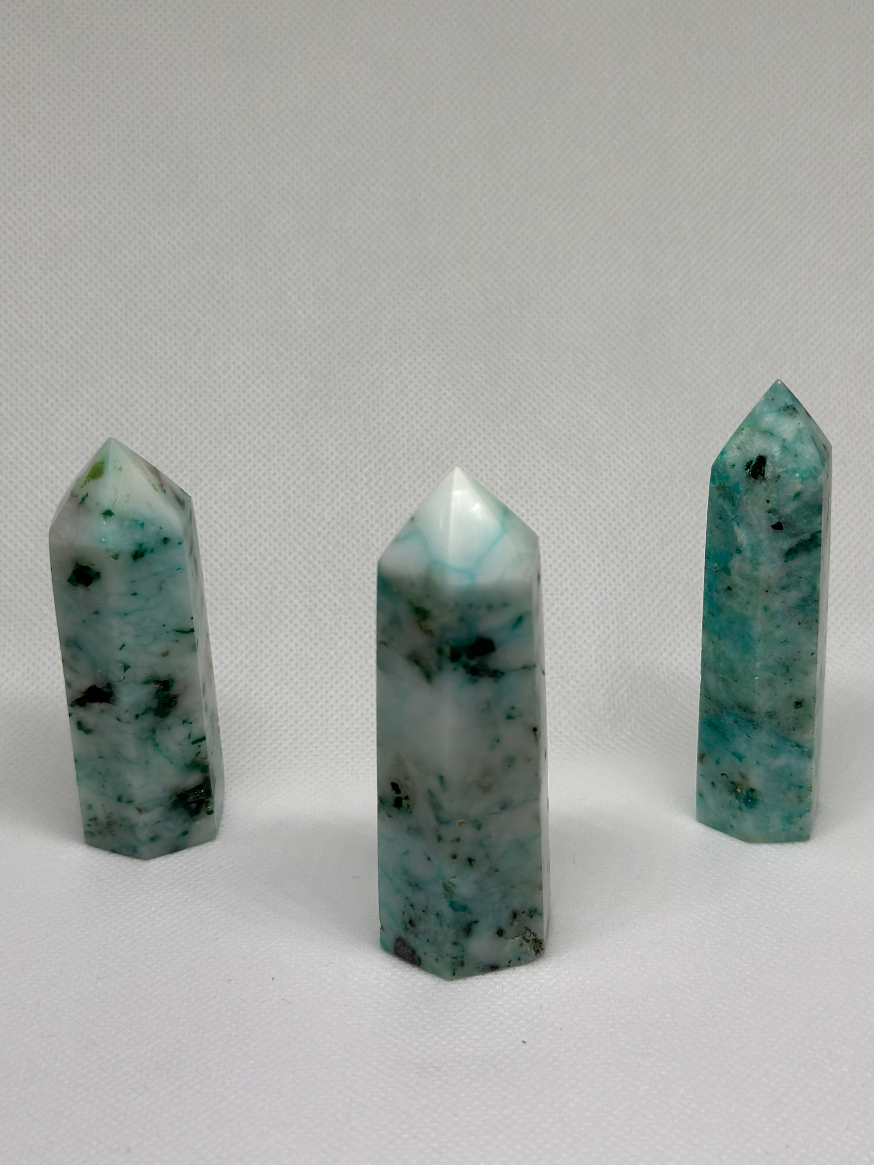 Phoenix Stone/Chrysocolla Crystal Tower