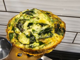 Mediterranean-Style Egg White & Spinach Muffins with Jalapeños and Olives