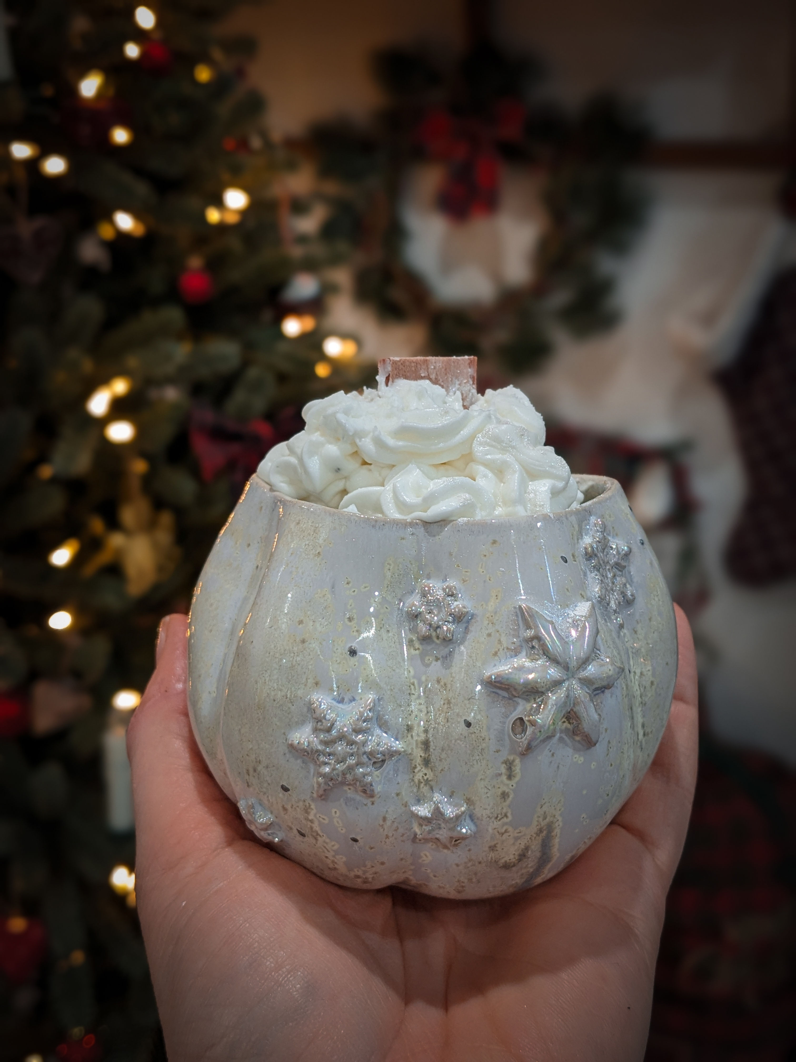 "Snow Fall" - Bougie en céramique