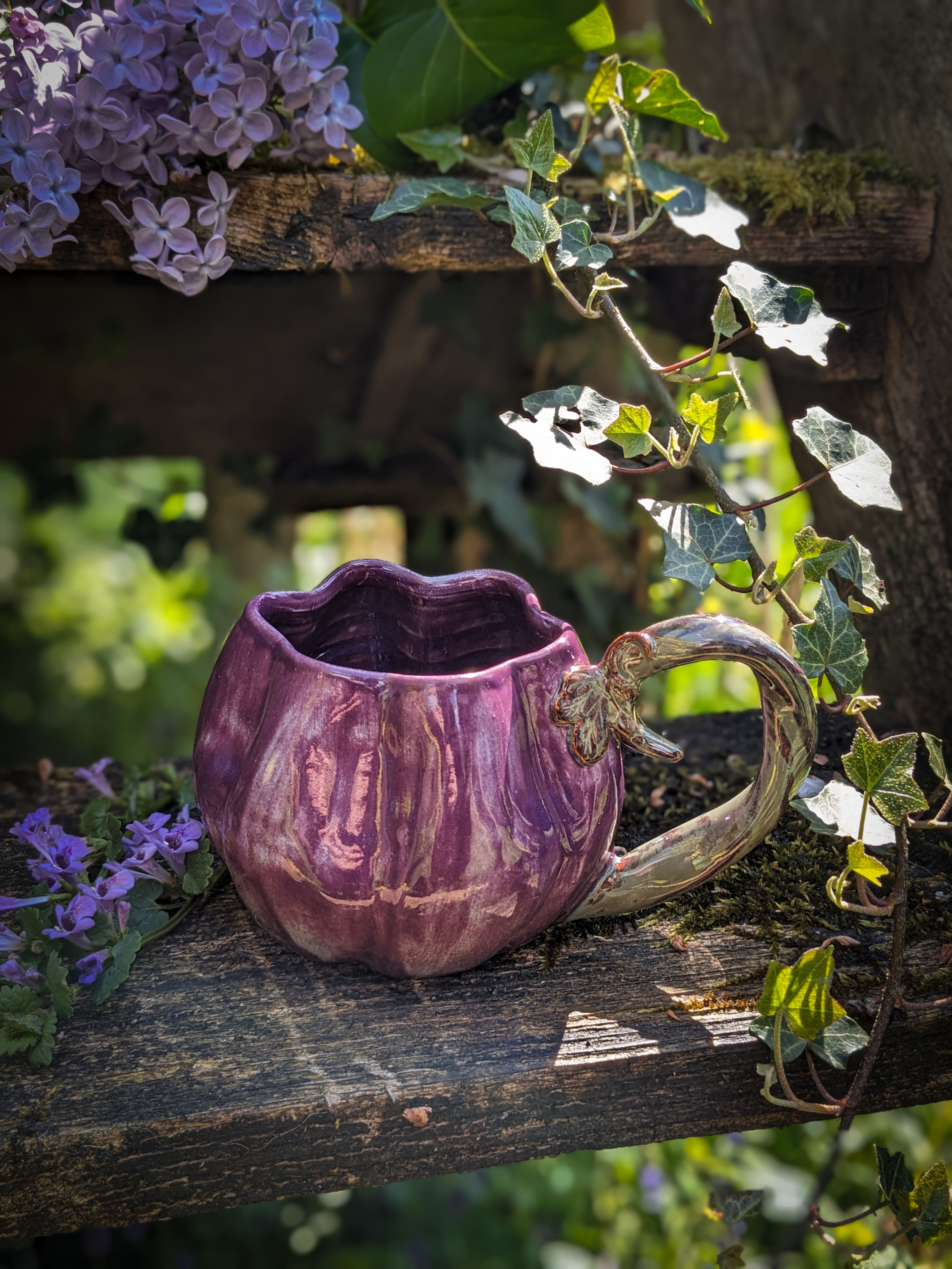 Citrouille de printemps violette - Mug en céramique