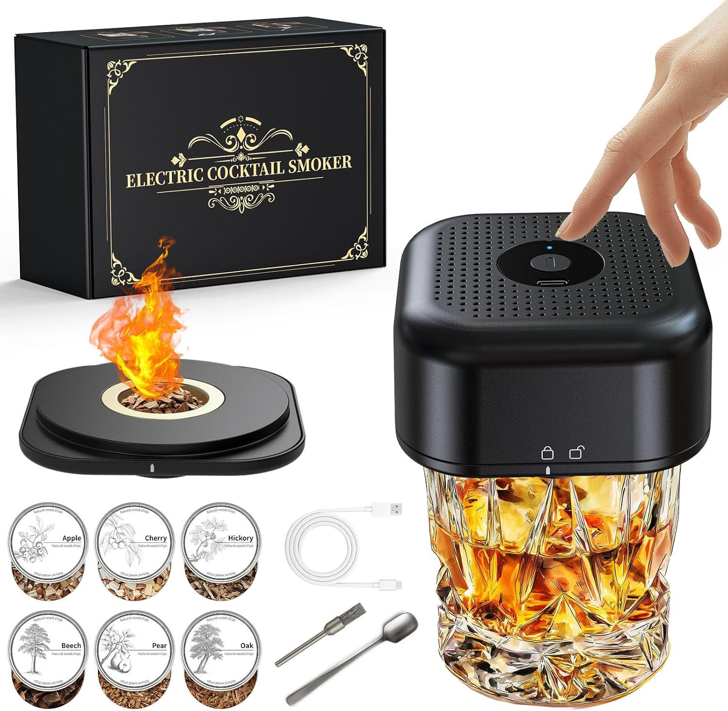 Rechargeable Electric Cocktail Smoker kit