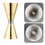 Thumbnail: Two Side Cocktail Jigger Set of 3 - Gold Plated