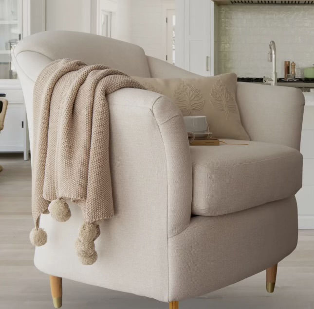 Beige Throw Blanket