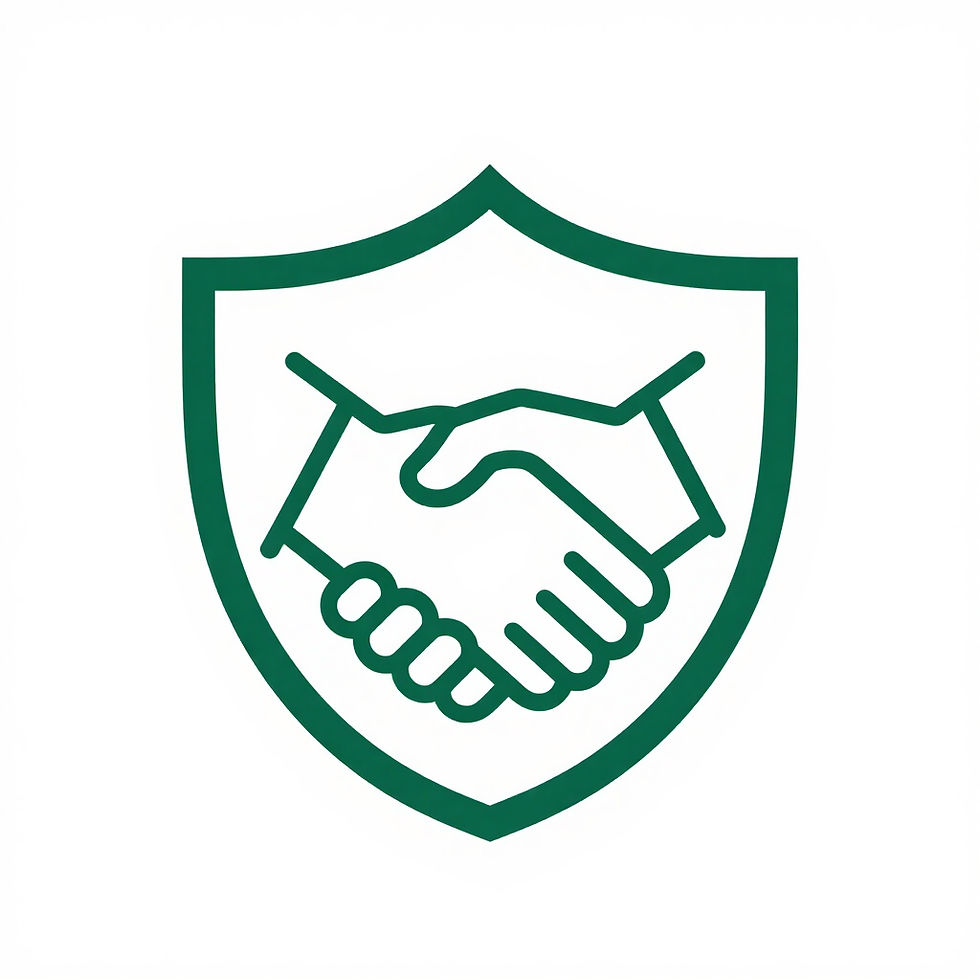 Handshake icon for finalizing a secure plot purchase in Dehradun