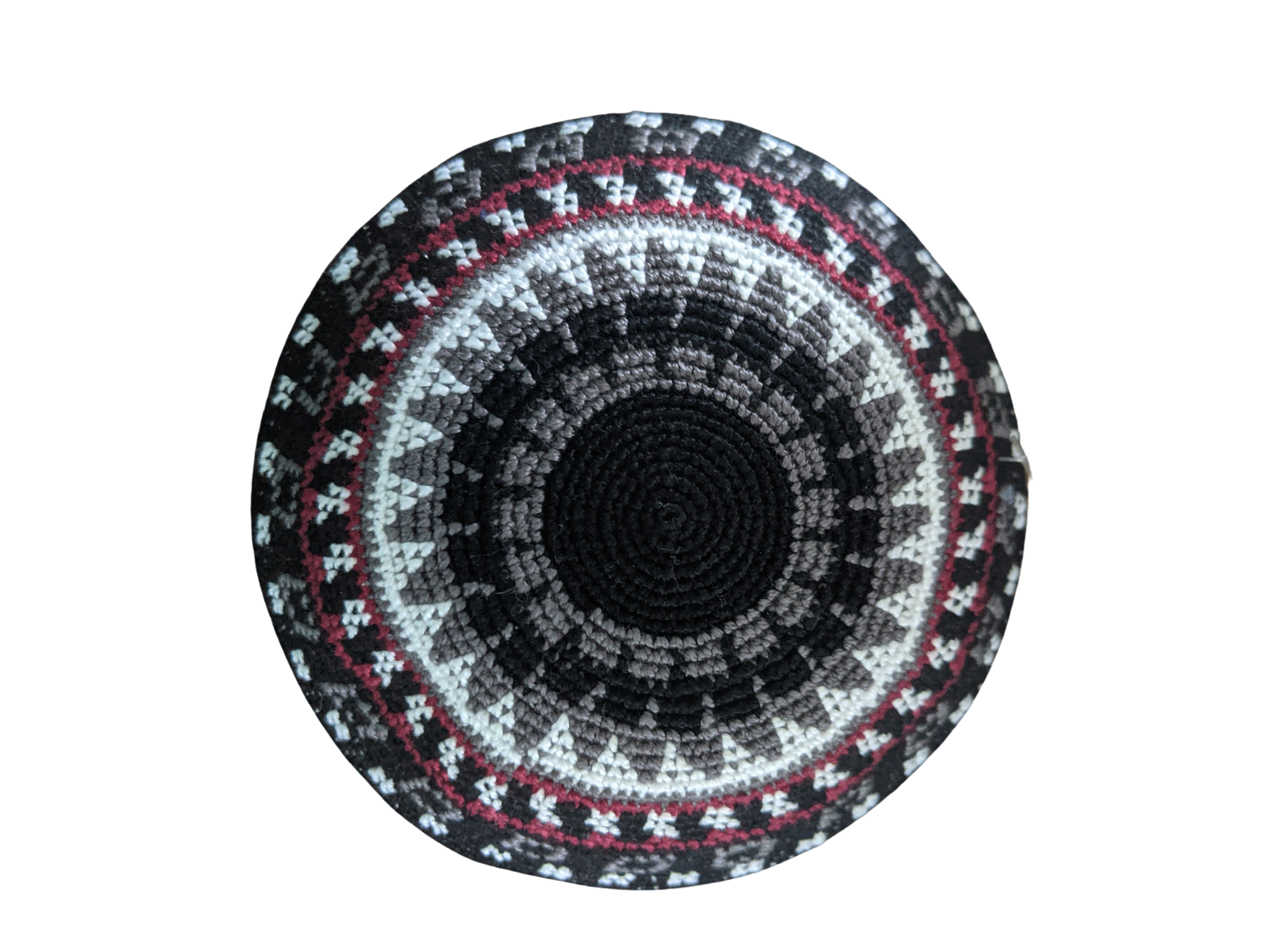 BLACK AND WHITE KIPPAH
