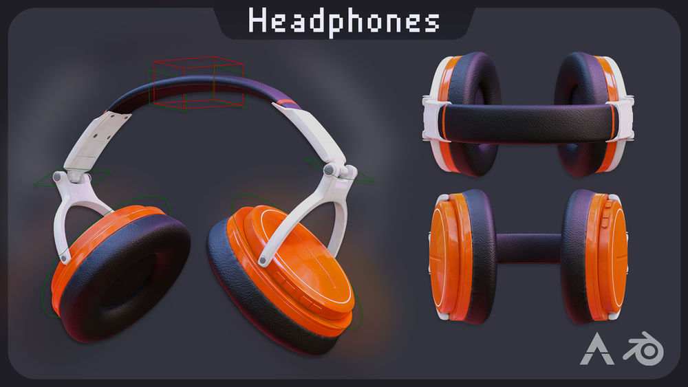 Headphones Rig by TOAnimate Academy. Rigged Headphones for blender. This and many more rigs available at TOAnimate Store, an asset store filled with high quality Blender rigs.