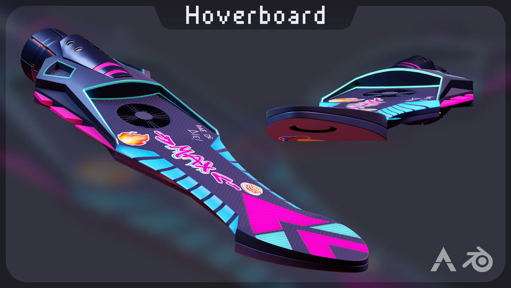 Hoverboard Rig by TOAnimate Academy. A rigged Hoverboard for blender. This and many more rigs available at TOAnimate Store, an asset store filled with high quality Blender rigs.
