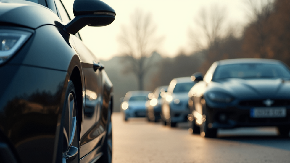 Eye-level view of a car representing various models available for purchase