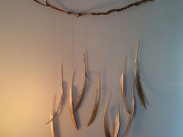 DIY: Hanging Glitter Feathers
