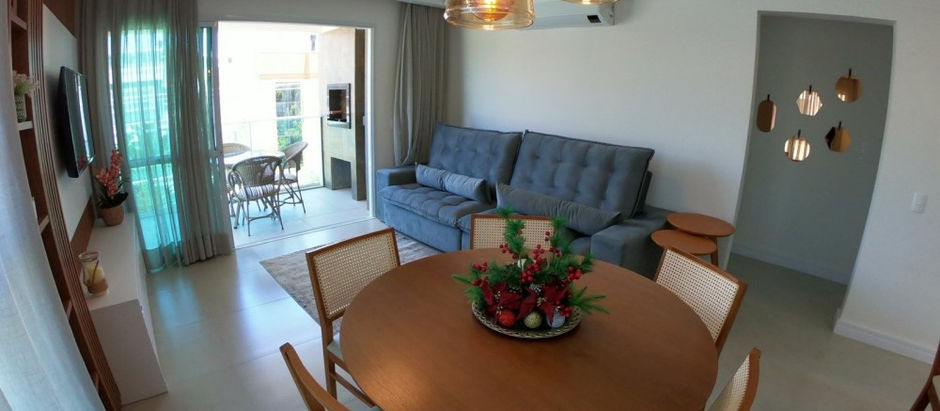 Praia de Palmas 68: Apartamento com 2 Suítes e Churrasqueira