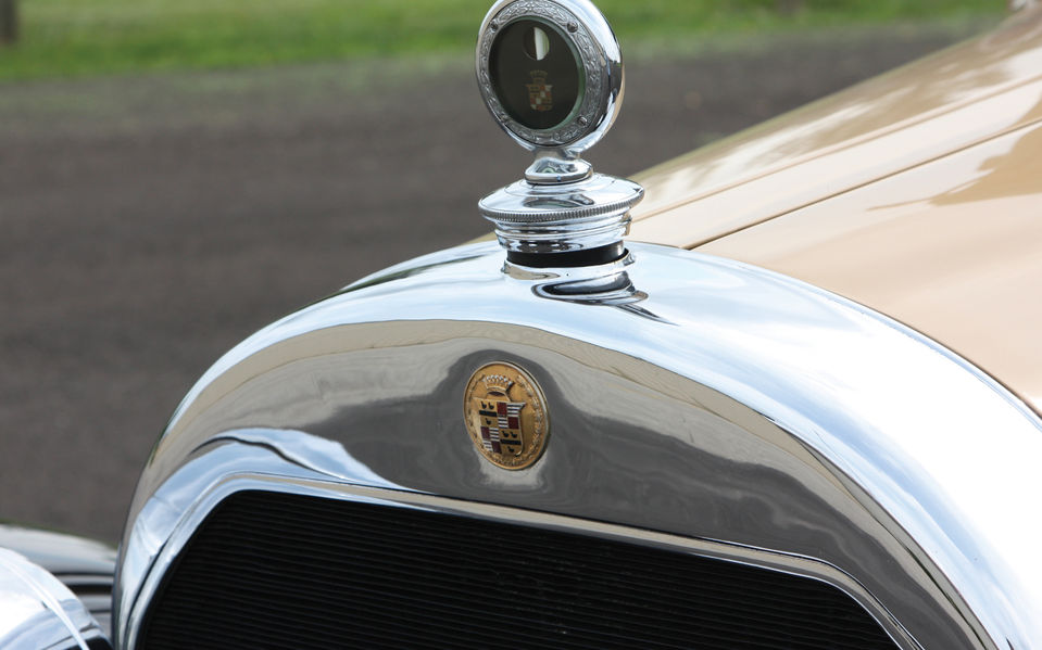 1924 Cadillac Opera Coupe Radiator Cap & Nose Badge