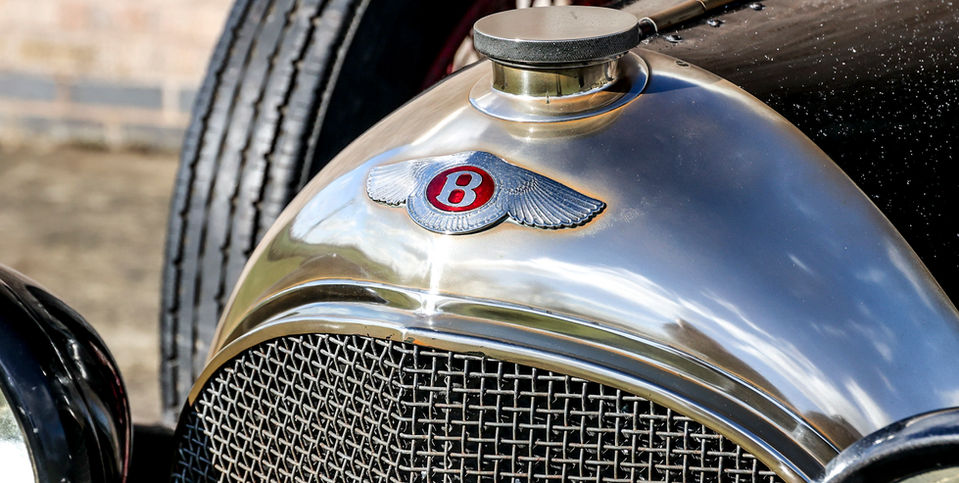 1926 Bentley-3-Litre Red Label Weymann Saloon by Freestone & Webb Nose Badge