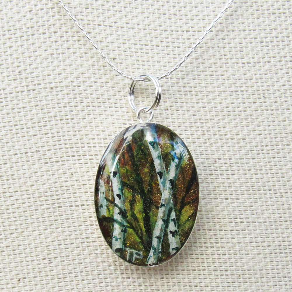 Autumn Birches Necklace