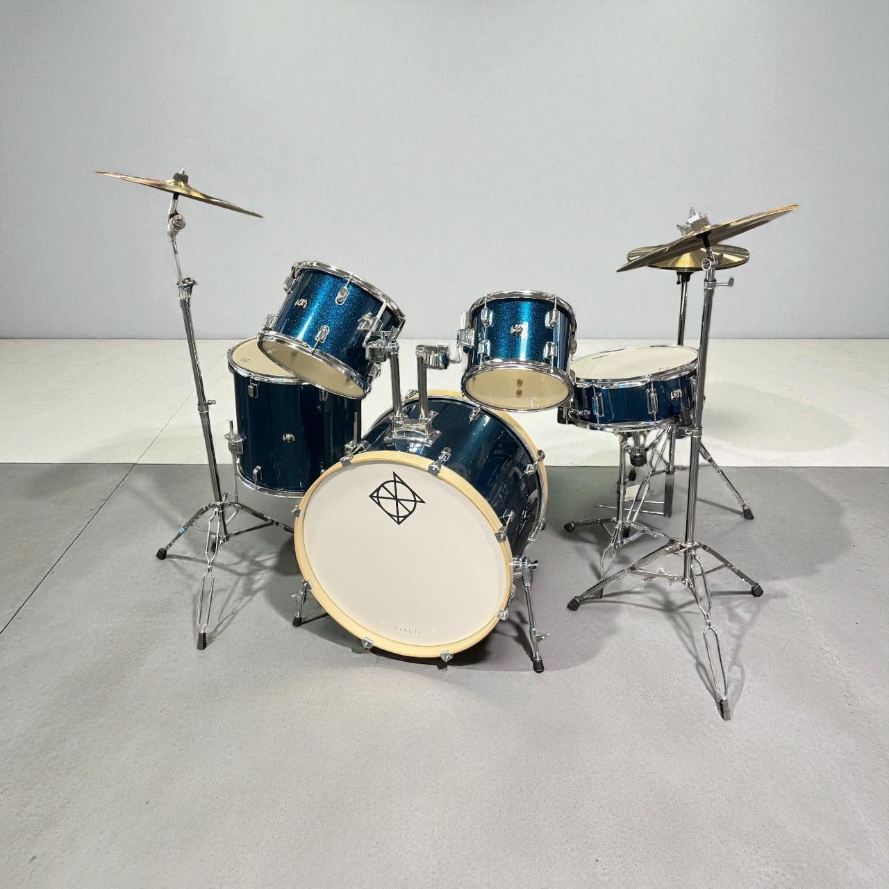 Blue Sparkle Dixon Drum Kit