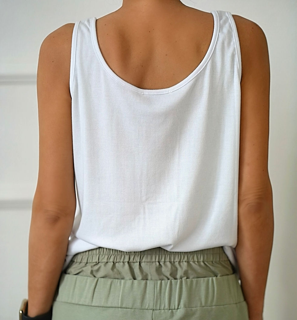 Miniaturbild: OVERSIZED TANK TOP BERTA IN WHITE