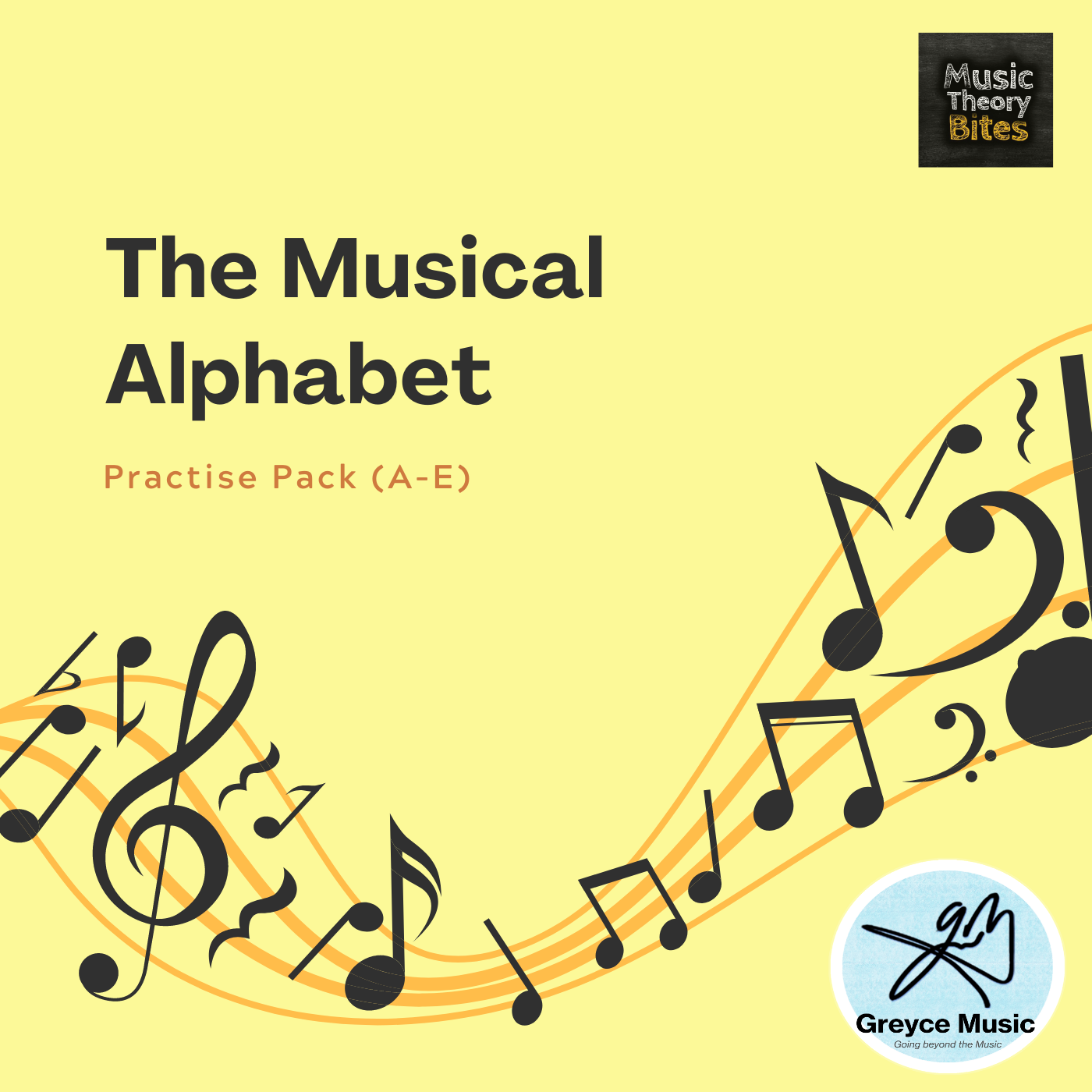 The Musical Alphabet COMPLETE Practise Pack (A-E)