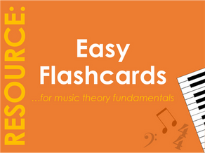Easy Flashcards for  music theory fundamentals!