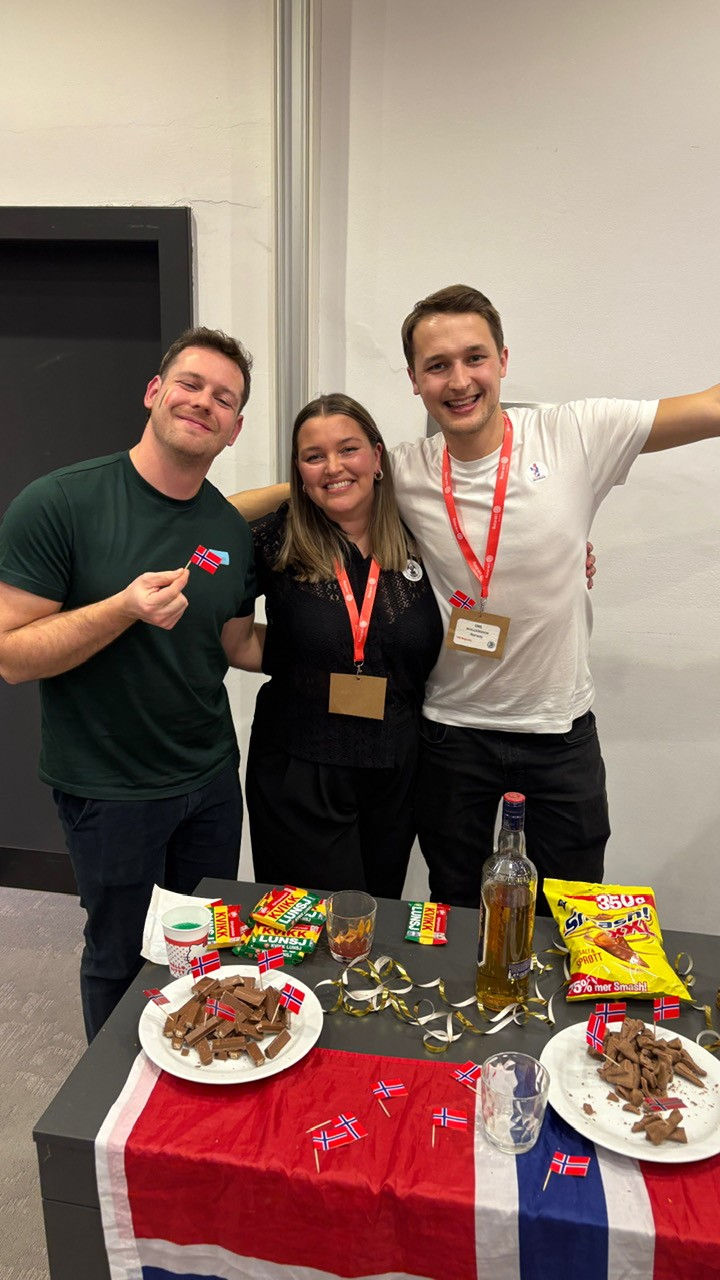 Country Booth Party! Every club bring something special from their country to share with the others! Guess what we brought from Norway?