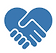 WeCareAccess Logo (Hand Holding Blue Heart)