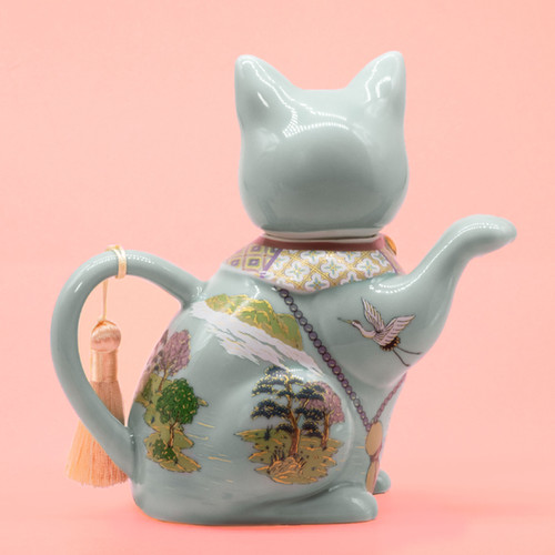 福招き猫ポット空色 -UTOPIAN LUCKY CAT TEA POT- | 小楽園