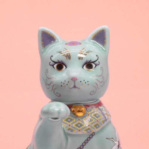 福招き猫ポット空色 -UTOPIAN LUCKY CAT TEA POT- | 小楽園