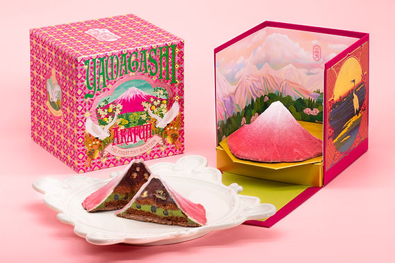 NO.981❤富士山 紅葉❤レジンへアゴム ブローチ 山菓子 赤富士(初秋) が新登場！