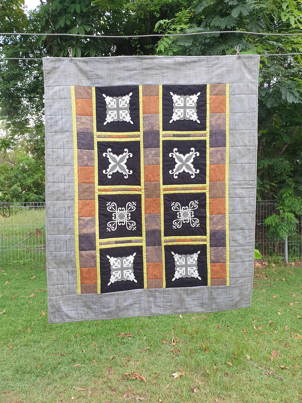 Thumbnail: His and HERS Embroidered Quilt