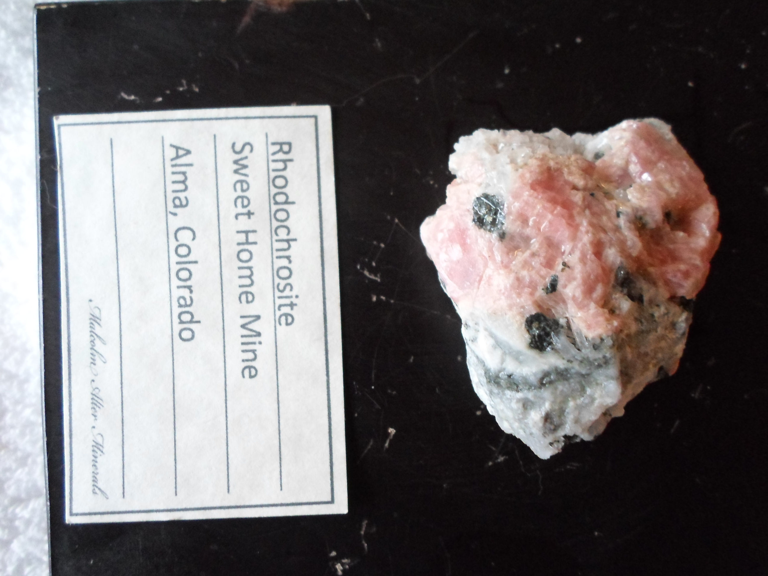 Sweet Home Rhodochrosite Museum Collection Pieces