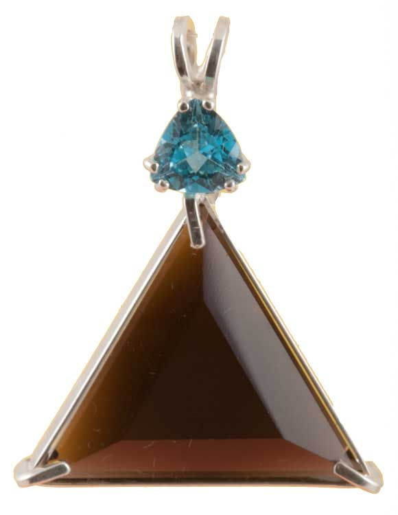 Thumbnail: Star Of David Crystal Pendants Smokey Quartz