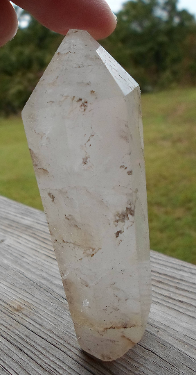 Thumbnail: Green Tourmaline In Quartz Generator Points