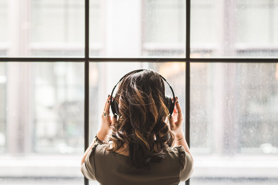 Girl listening to music
