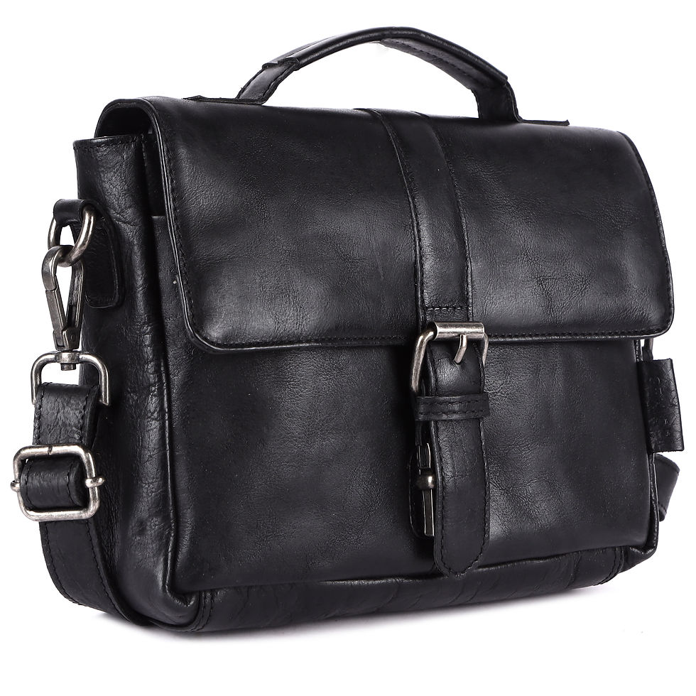 Thumbnail: LEATHER CROSS BODY BLACK VISTA