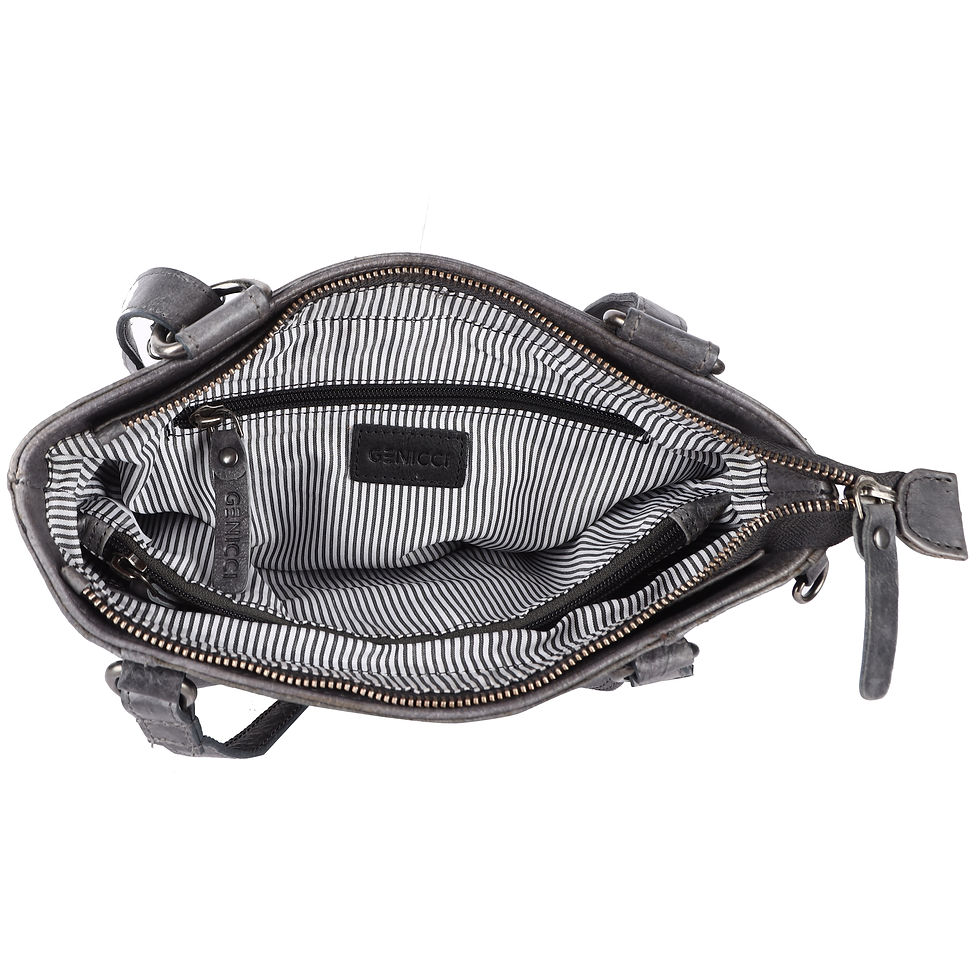 Thumbnail: LEATHER CROSS BODY GREY HARBOR