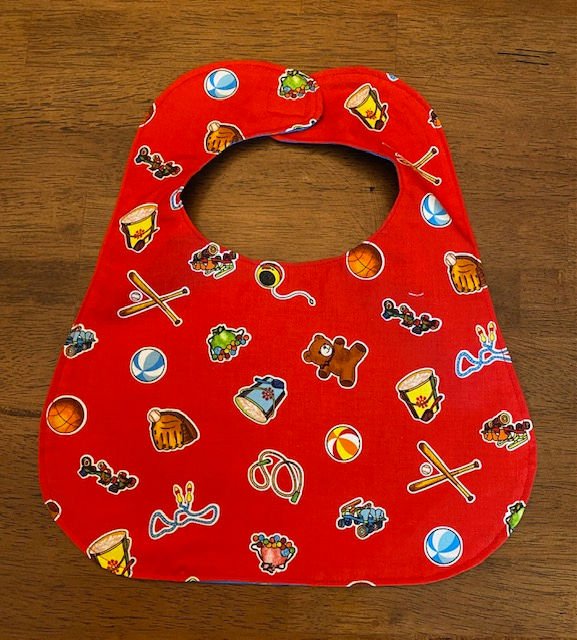 Red Retro Baby Bib