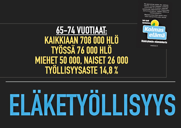 50/100. SUURIHANKE: ELÄKKEELTÄ TÖIHIN, MUTTA VAIN VAPAASTA TAHDOSTA!