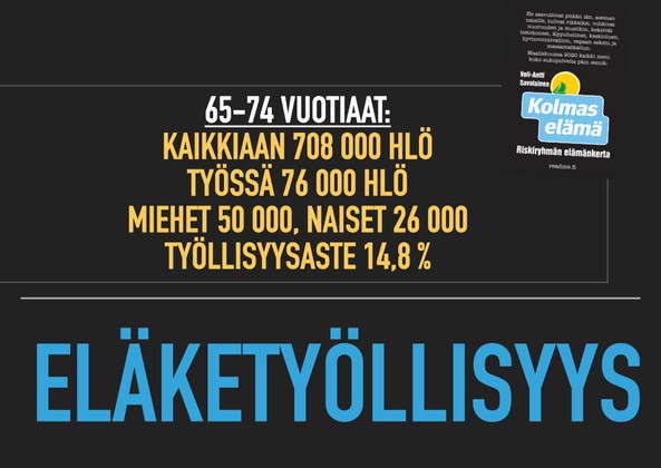 50/100. SUURIHANKE: ELÄKKEELTÄ TÖIHIN, MUTTA VAIN VAPAASTA TAHDOSTA!