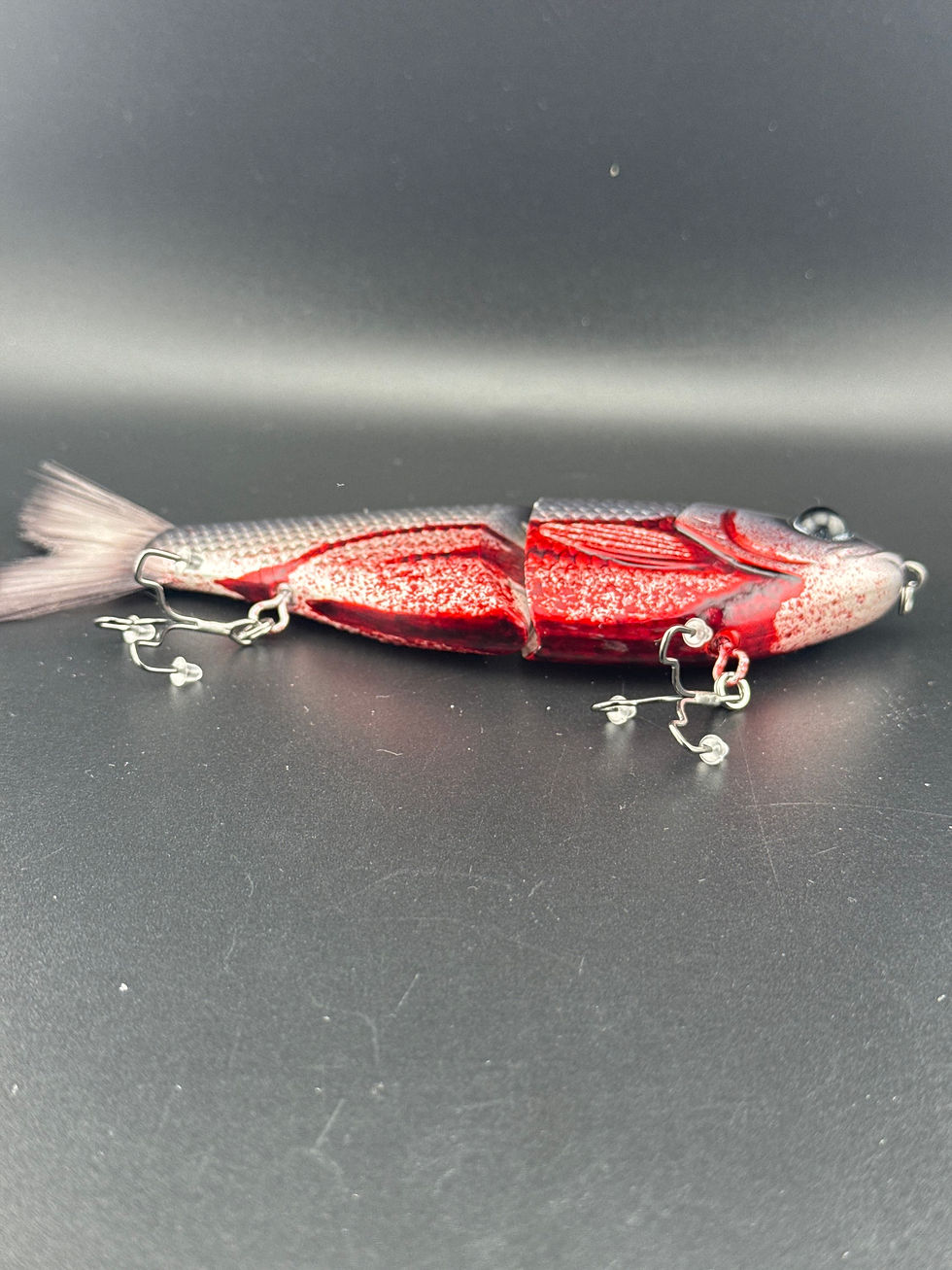 Thumbnail: 7” Fat Dad Shad Glide  “Including Brush Tail” (Rattles- Swivel Hook Hangers) 